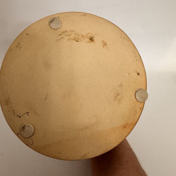 Studio Art Pottery Vase 8"x7" – Earth Tone Crystalline Glaze Handmade Ceramic - Picture 7 of 9